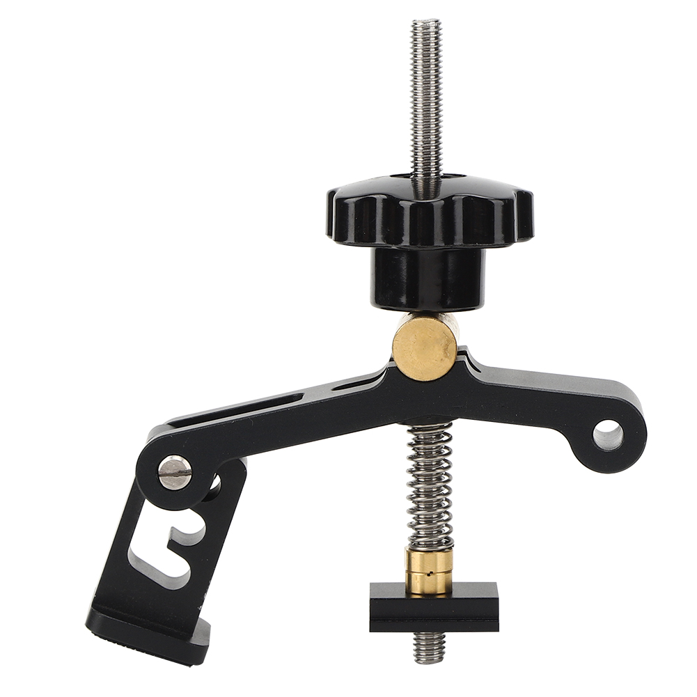 Serre-joint de maintien pour menuiserie à rainure en T, alliage d'aluminium et laiton, pression réglable sur 3 niveaux, hauteur 10 cm