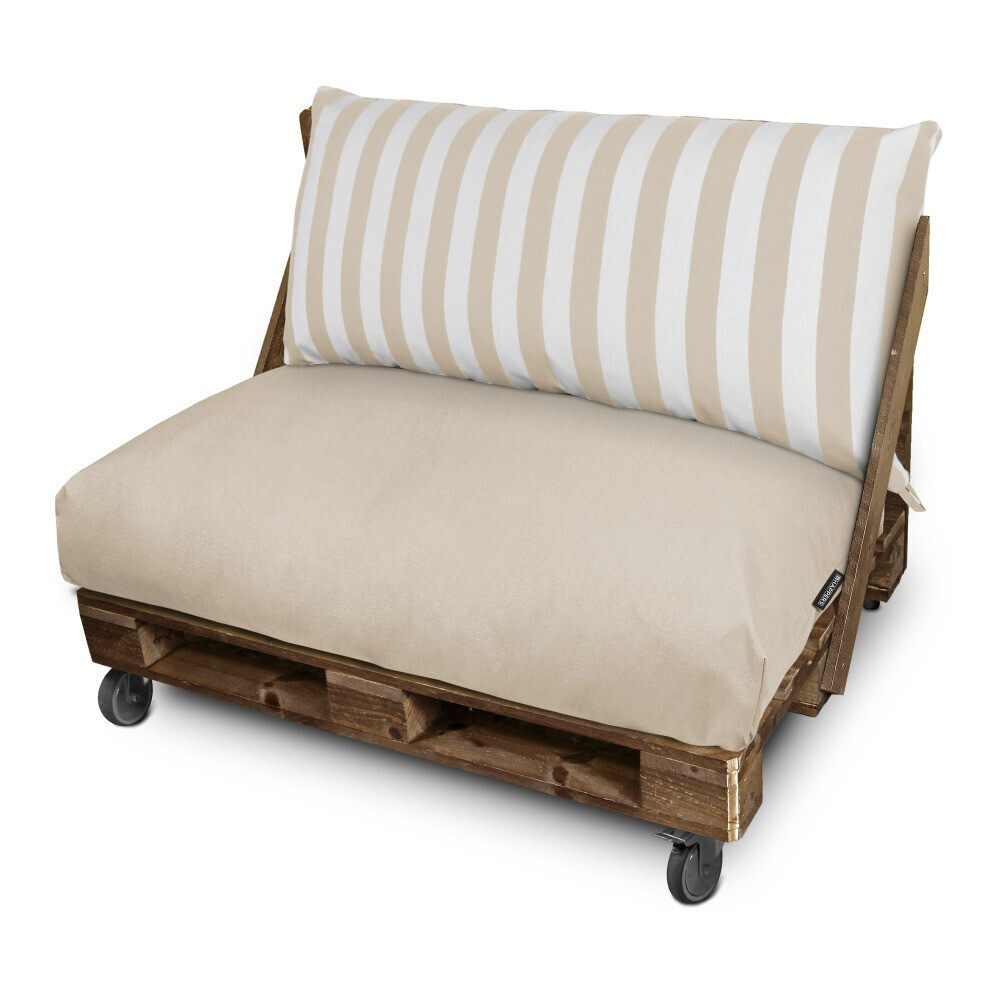 Happers - Coussin Pour Palette Toldotex Ecru Set: Siège 120x80x20 (uni)