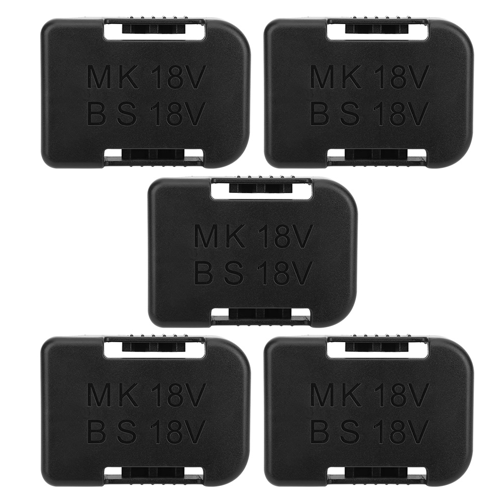 Support de rangement pour batterie 18V, fixation à ceinture ou sous étagère, ABS+PC, lot de 5
