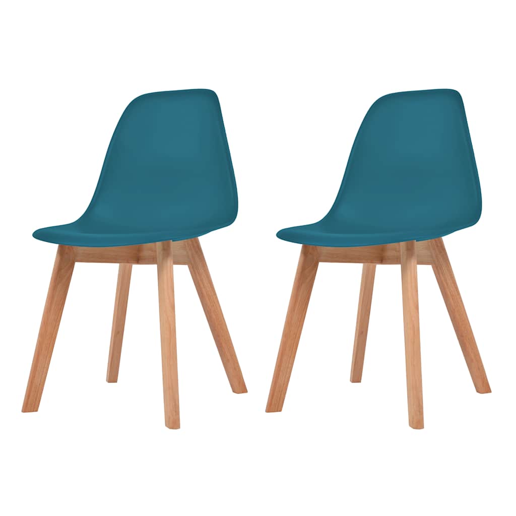 Dining Chairs 2 Pcs Turquoise Plastic Vidaxl