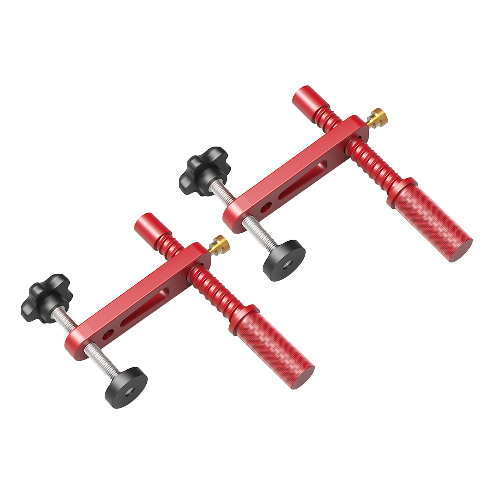 Colliers de table MFT 19 mm réglables pour établi à trous, aluminium, serrage jusqu'à 45 mm, lot de 2