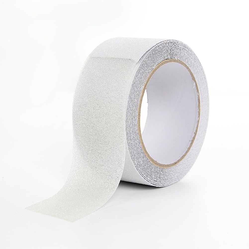 Ruban antidérapant transparent en PVC, 2 x 10 m, grain 80, pour escaliers et marches