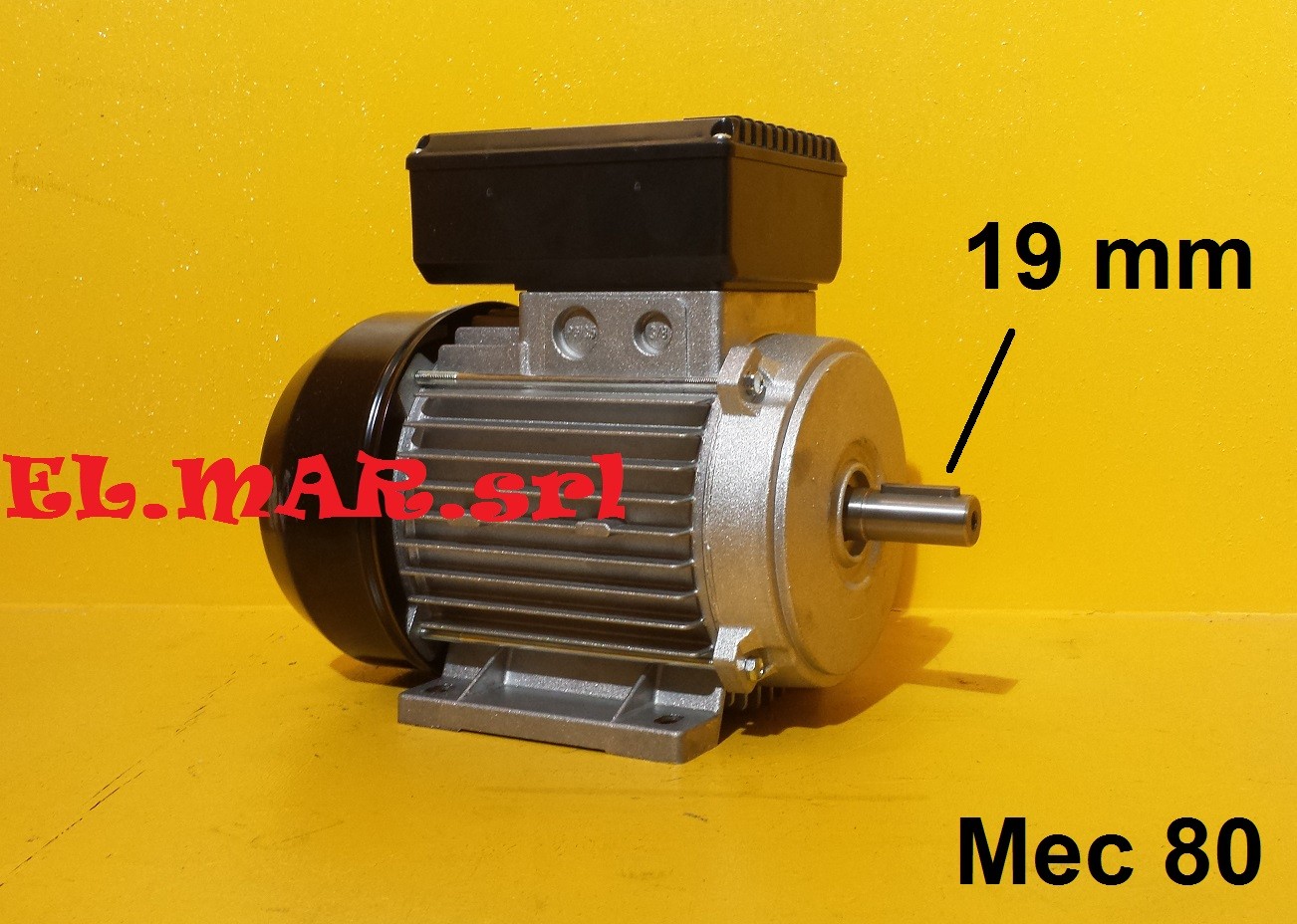 1,5 Hp 1,1 Kw Mec 80 1400 Giri Motore Elettrico Monofase 4 Poli  B3 Con Piedini - Interruttore Con Bob. Di Minima + Emergenza Sopra ALTRO
