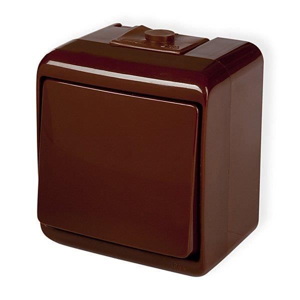 Karlik Junior-Einpol-Schalter Braun Ip54 4Whe-1