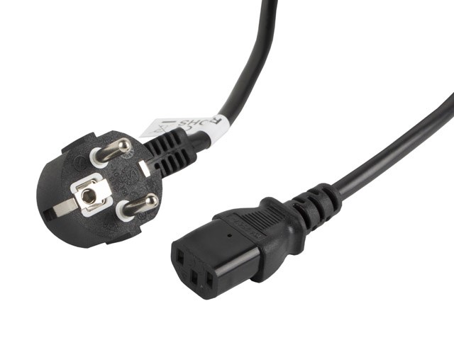 Lanberg Schwarz Cee 7/7 - Iec 320 C13 3M Vde-Netzkabel