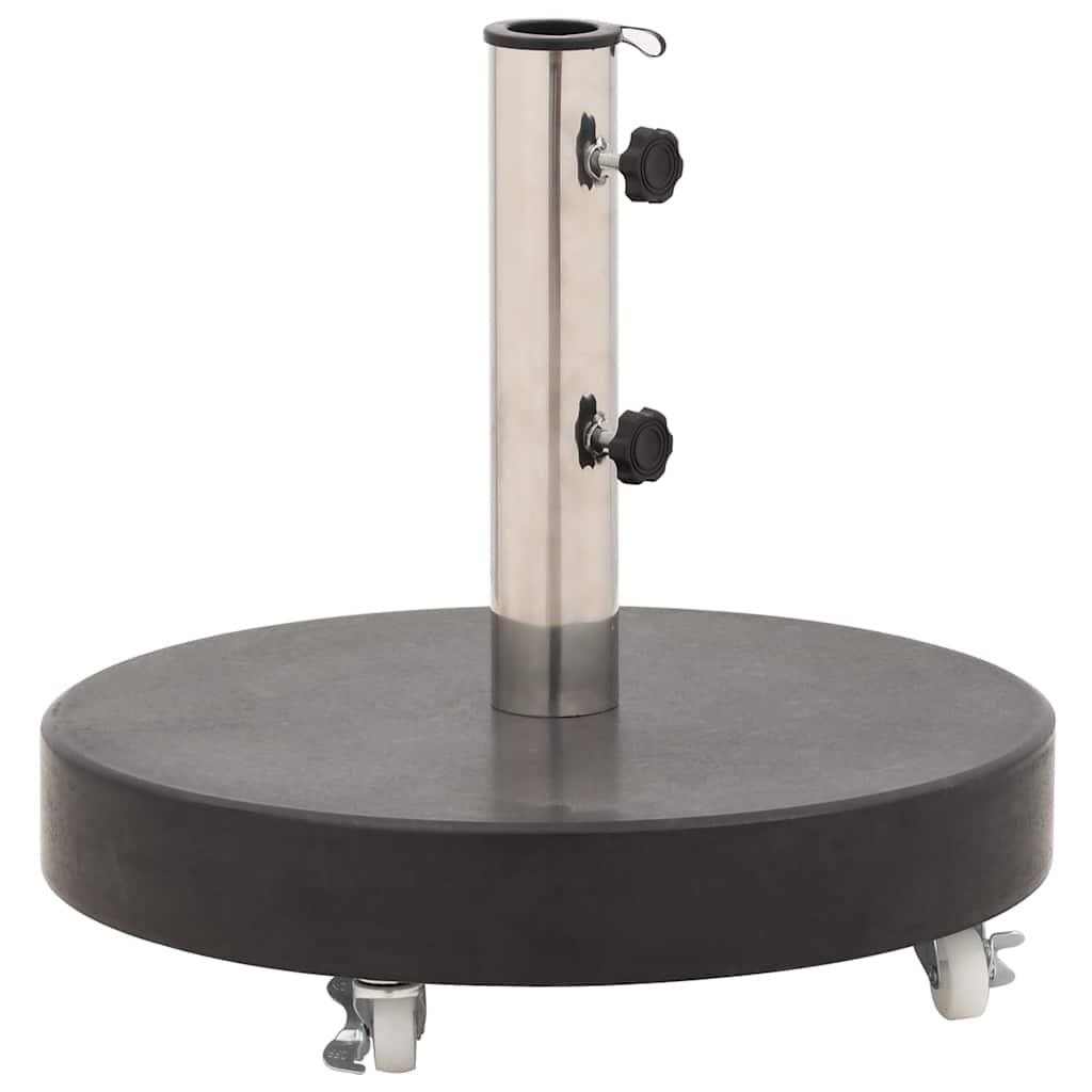 Socle De Parasol Granite 30 Kg Rond Noir