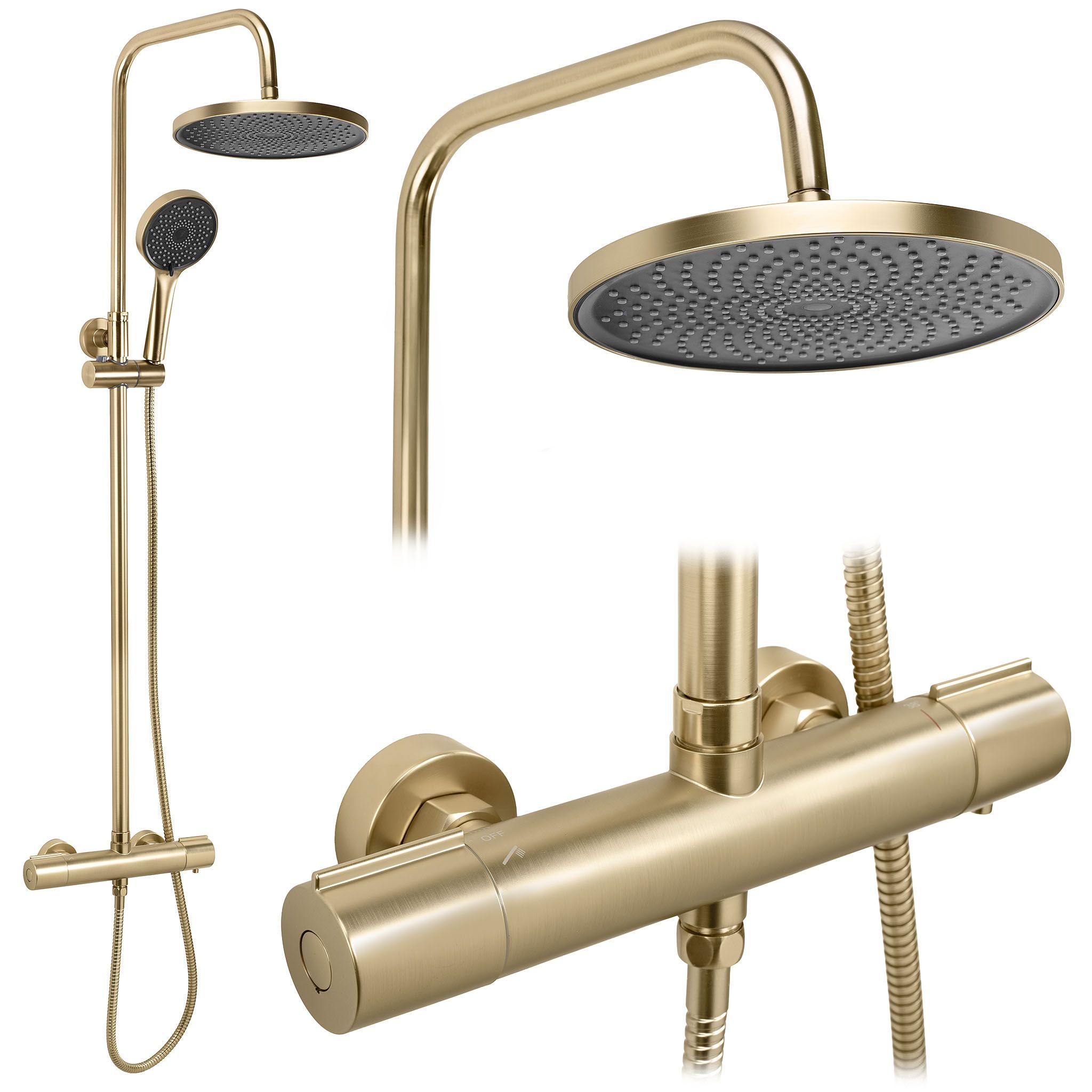 Rea Shower Set Toolight Avanti Brush Gold