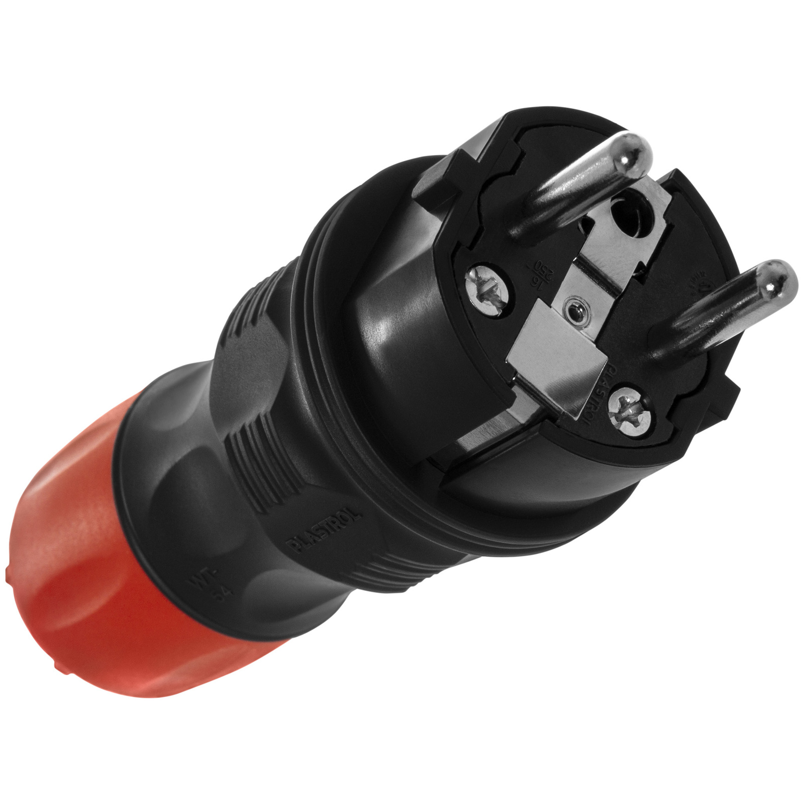 Awtools Rot/Schwarz Netzstecker + Netzkupplung, Kel-Schutzstecker – 16 A/250 V – Gummistecker – 2-Polig – Ip54, Wasserdicht Für Den Aussenbereich - Bild 4