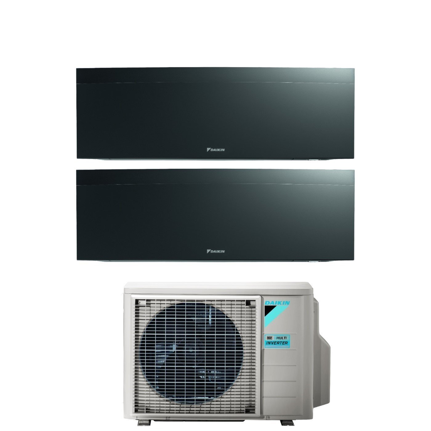 Daikin - Climatizzatore Condizionatore Bluevolution Dual Split Inverter Serie Emura Black Iii 12+15 Con 2mxm68n R-32 Wi-fi Integrato 12000+15000 Colore Nero - Garanzia Italiana
