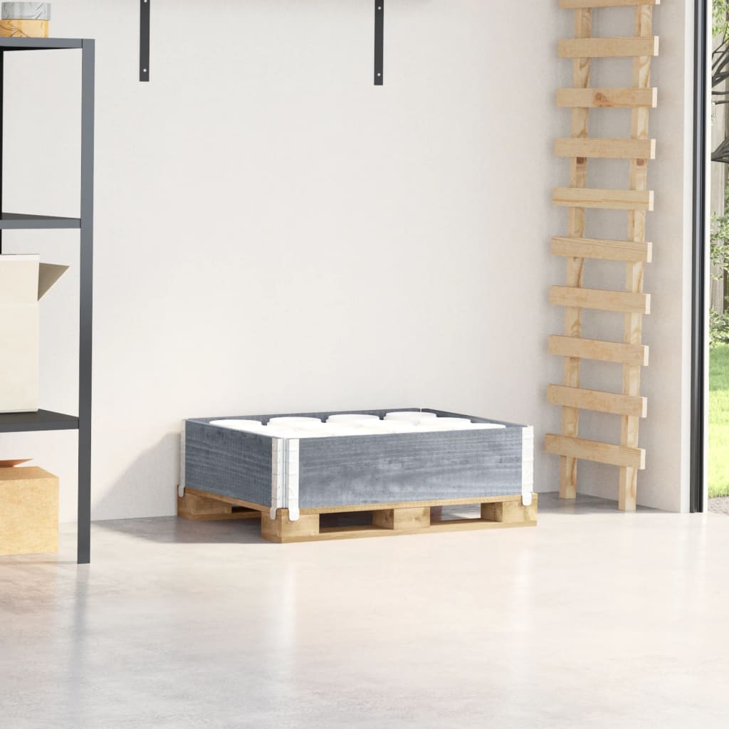 Collier de palette empilable en bois de pin massif, 80 x 60 cm, pliable