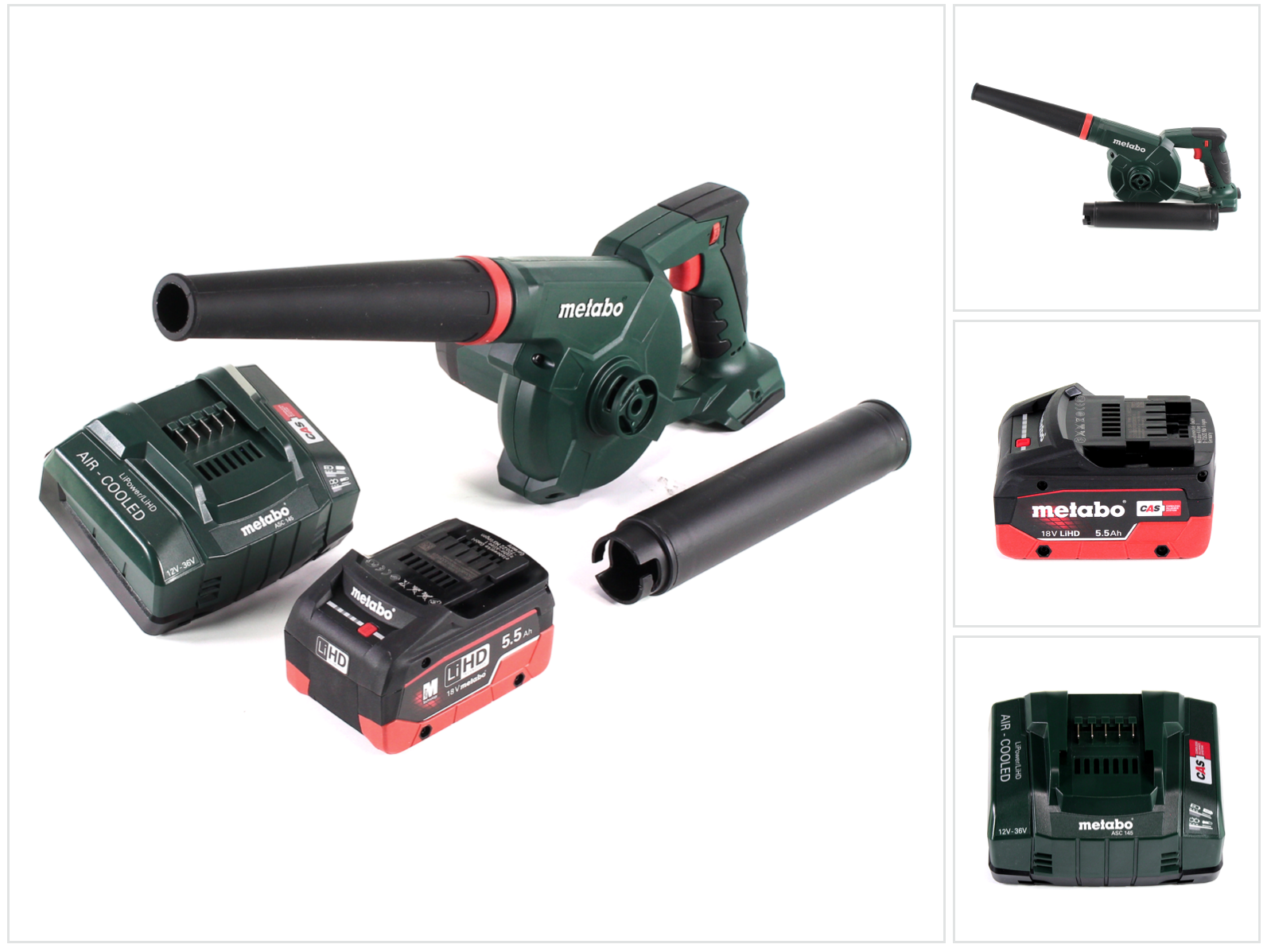 Metabo Ag 18 Akku Gebläse 18 V + 1x Lihd Akku 5, 5 Ah + Ladegerät