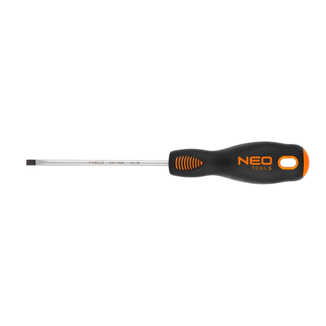 Neo Schwarz Flachschraubendreher 3,0 X 75 Mm, S2