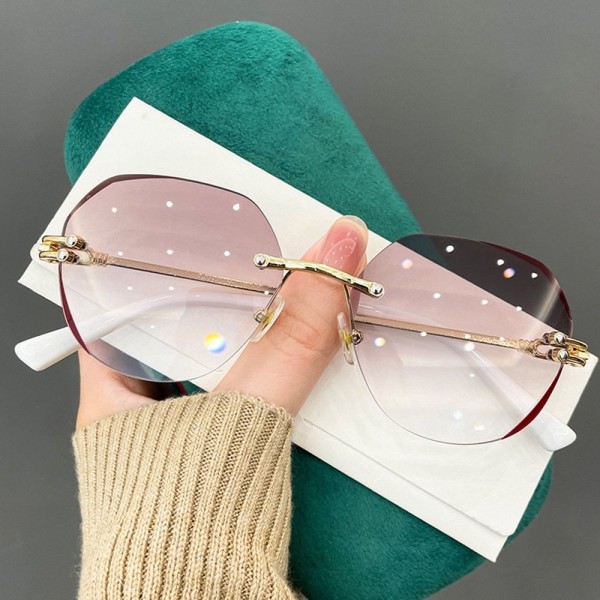 Lunettes de lecture sans monture, puissance 2.00 à 4.00 dioptries, PC et monture métallique, 1 paire
