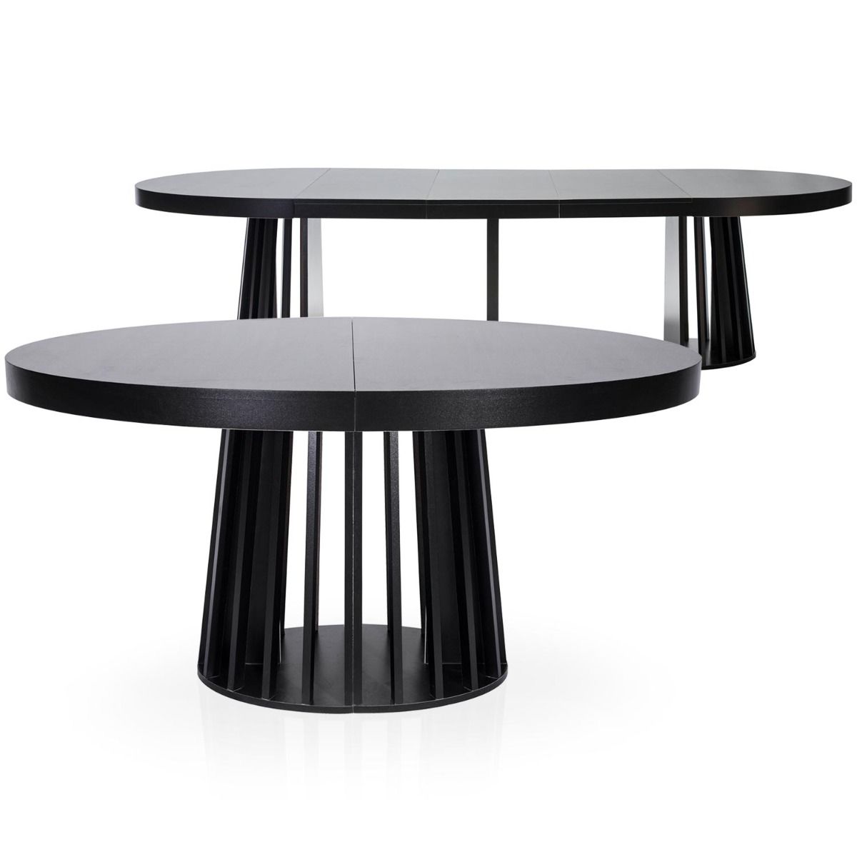 Cotecosy - Table Ovale Extensible Eliza Noir