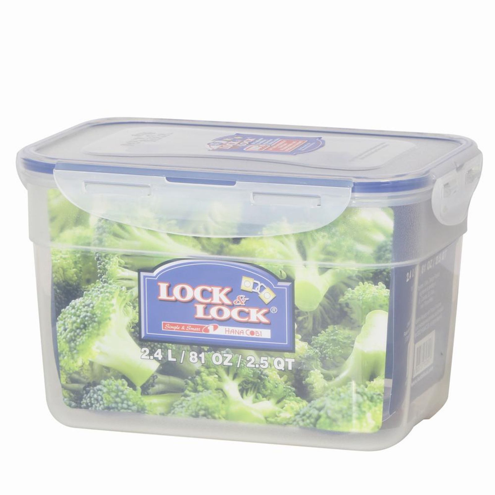Lock & Lock Lock&Lock - Vorratsdose Rechteckig, 2400 Ml 208 X 143 X 128 Mm, Nestbar