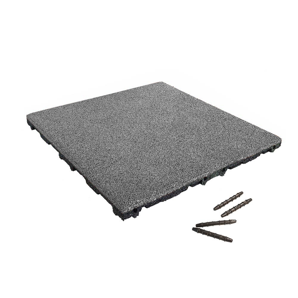 Vivol Fallschutz-matte - Grau - Stecksystem - 50x50cm - 45mm - Systemboden