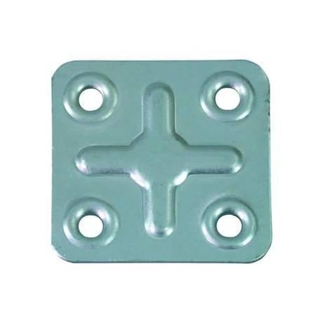 Piastra Giunzione 4 Fori Mm.40x40 Zincat