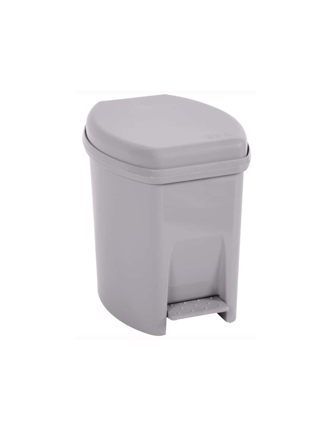 Eda Grau Mülleimer 6 Liter Beton Fußpedal + Eimer