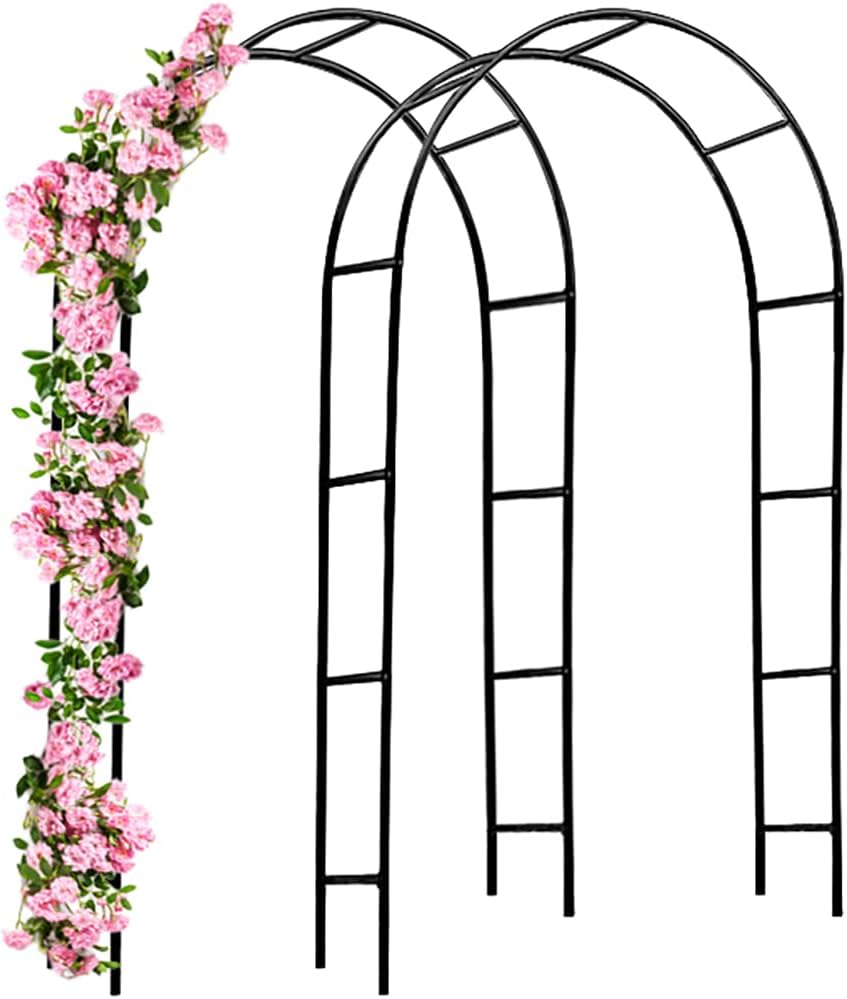 Tonchean - X Gartenbogen 240 X 140 X 37 Cm Für Kletterpflanzen, Rosenbogen, Stütze, Außendeko