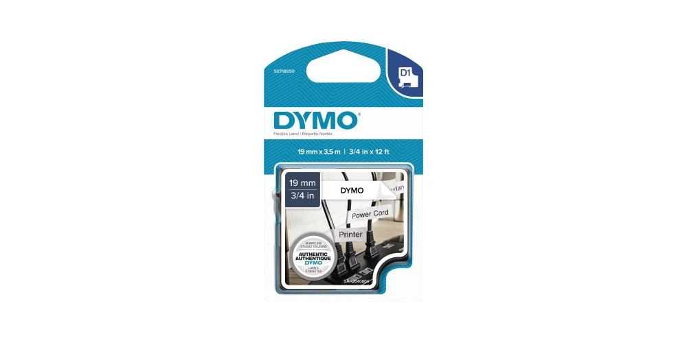 DYMO S0718050 16958 D1 Flexible Nylontape 19mm x 3,5m Black on white, ~E~ - Image 4