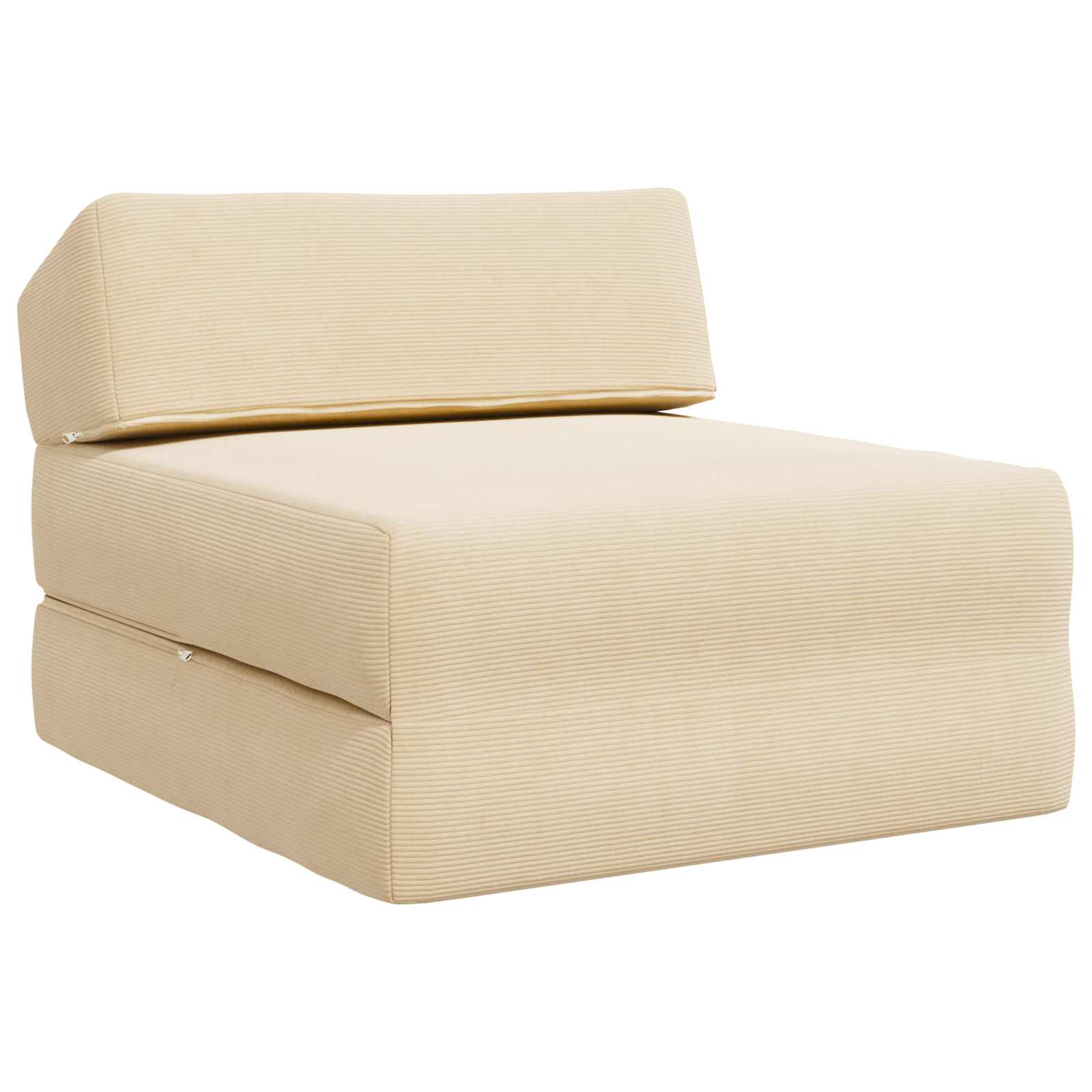 Foldable Sofa Bed Cream 60 X 70 X 41 Cm Fabric Vidaxl