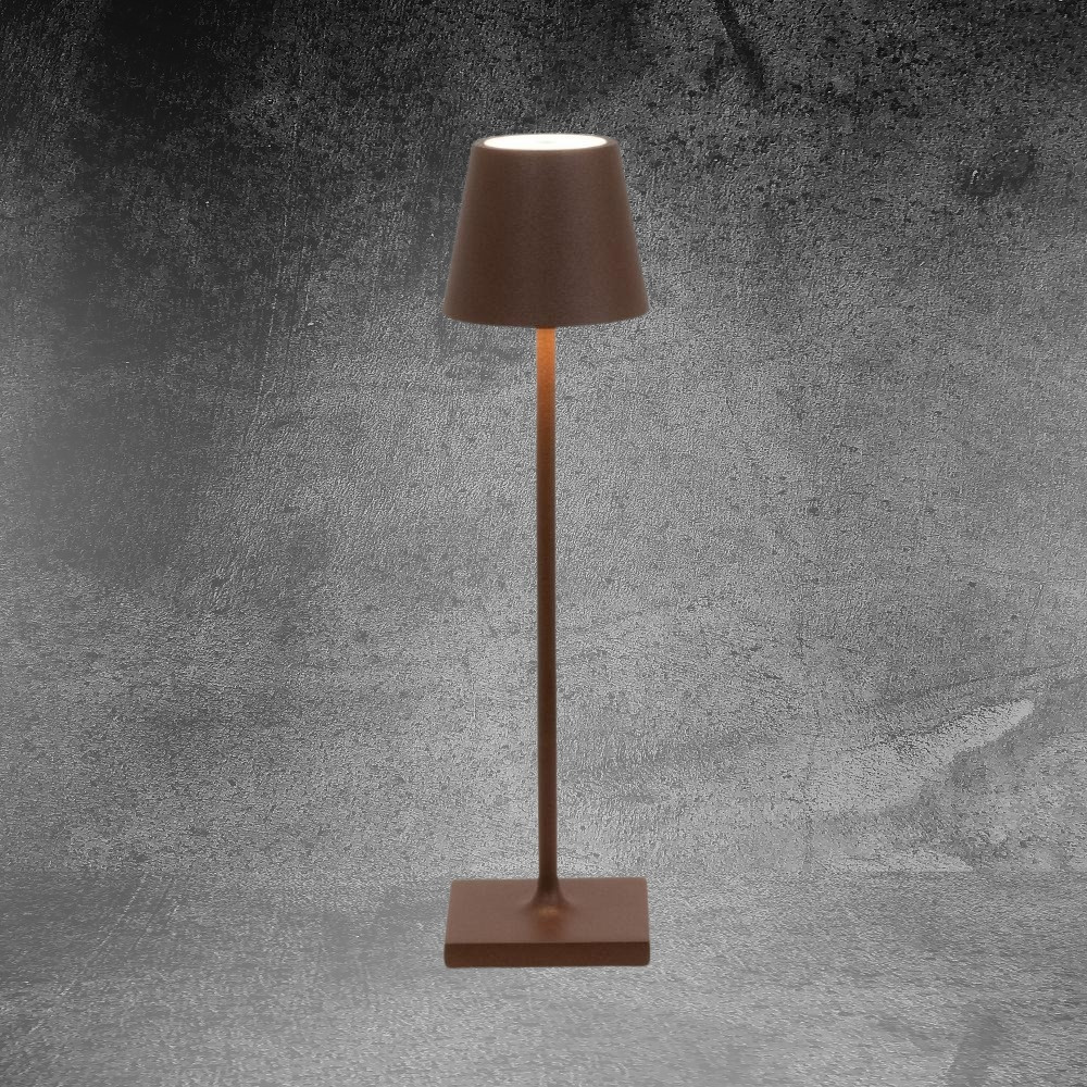 Zafferano Akku Tischleuchte Poldina Pro 275 mm Corten - Bild 6