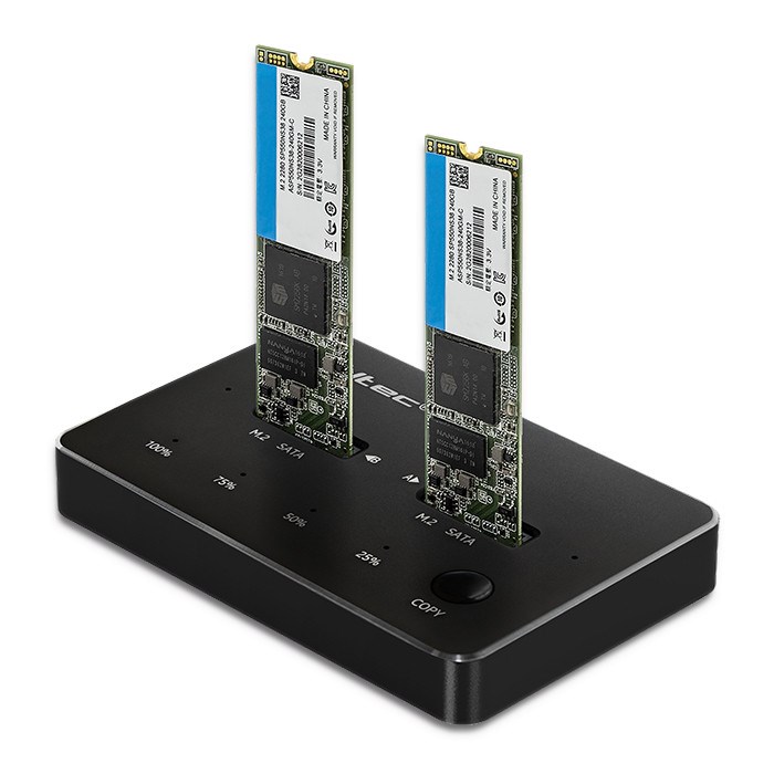 Qoltec 2X Ssd M.2 Sata Ngff Usb Typ C Dockingstation