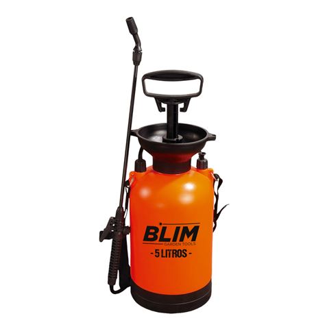 Blim sulfatadora/pulverizador de mano 5l - bomba con presion hasta 3 bar - boquilla regulable - correa para colgar al hombro