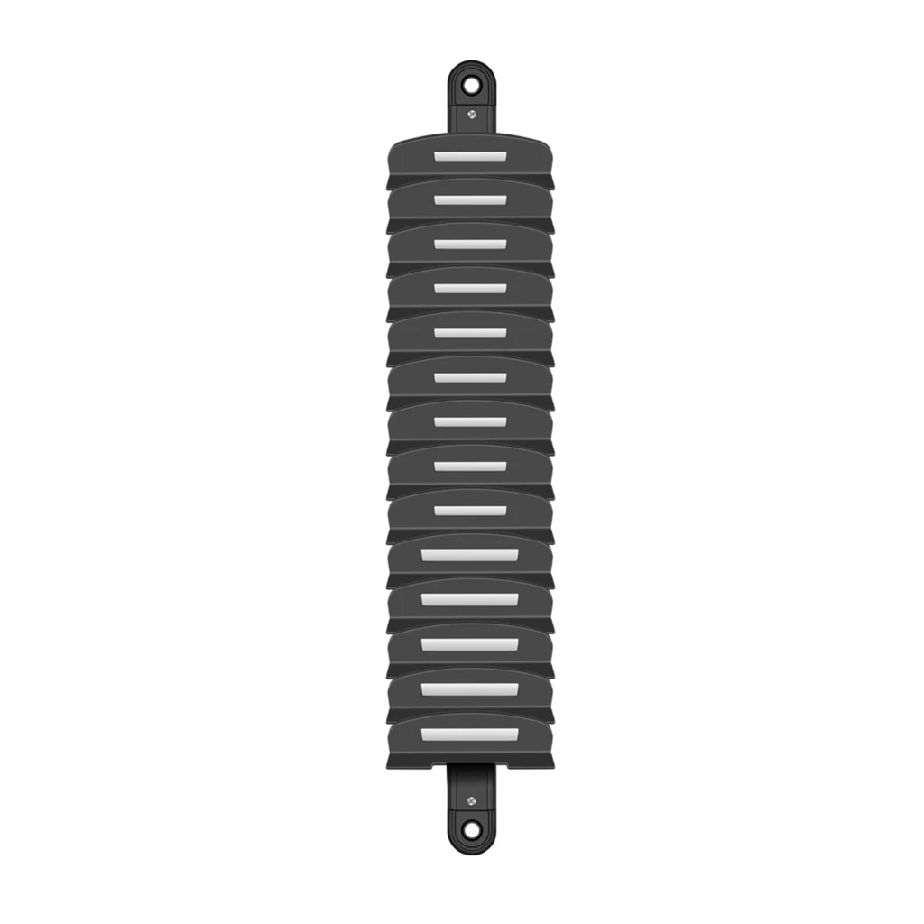 Organiseur d'outils magnétique à 14 rails coulissants, métal, noir, 420 x 85 mm