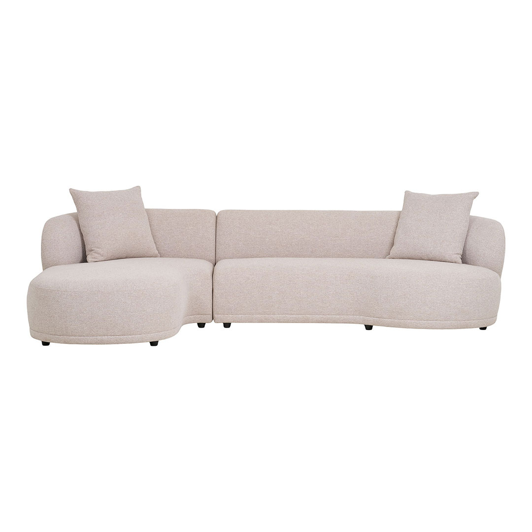 Kingston Sofa Mit 2 Kissen, Linksdrehend Natur.