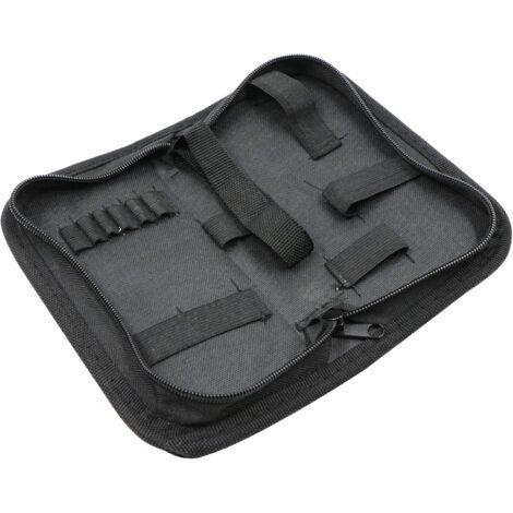 Sac de rangement d'outils en tissu Oxford imperméable, poches zippées, 24 × 20 cm
