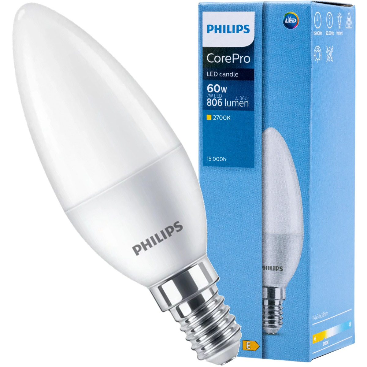 LED Lampe CorePro LEDCandle, B38, E14, 7W, 2700K, matt - Bild 10