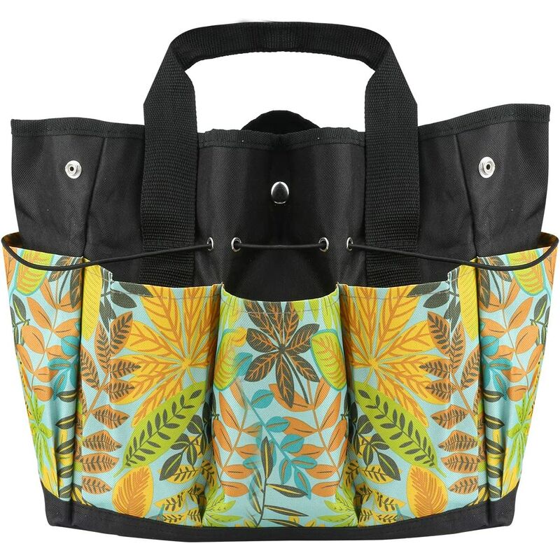 Sac de rangement pour outils de jardin en tissu Oxford, 8 poches extérieures, vert, 34,3 x 17,2 x 30,5 cm