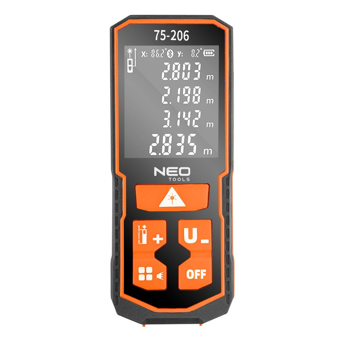 Neo Tools Schwarz Neo 75-206 Laser Entfernungsmesser Präzision ±2 Mm 100 M
