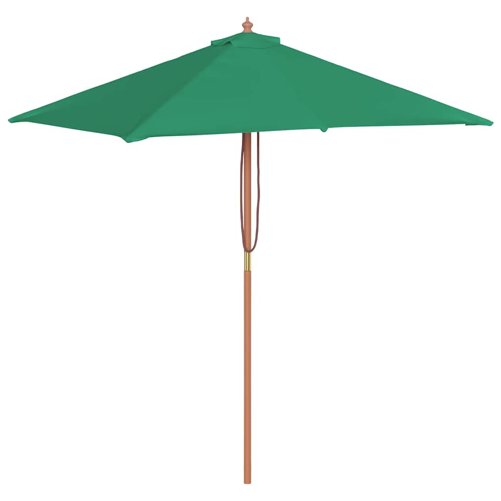 Vidaxl - Parasol Avec Mât En Bois 150 X 200 Cm Vert