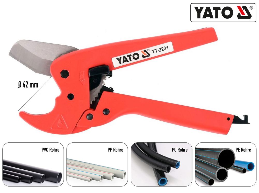 Yato Pvc-Rohrschneider Pro - Durchmesser Bis Zu 42Mm - Ratschenmechanismus 5906083922312 - Image 5