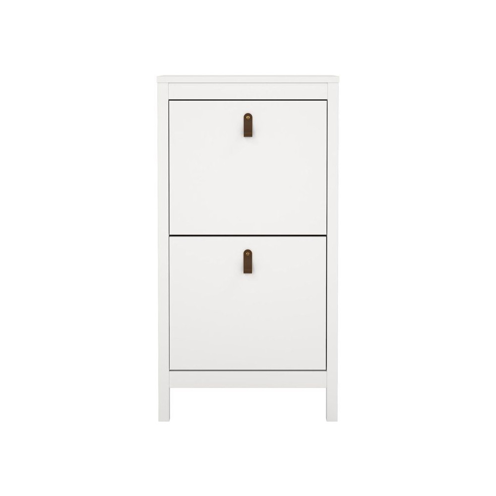 Tvilum Schuhschrank Madrid, Mit 2 Flügeltüren - Weißes Holz - Image 6