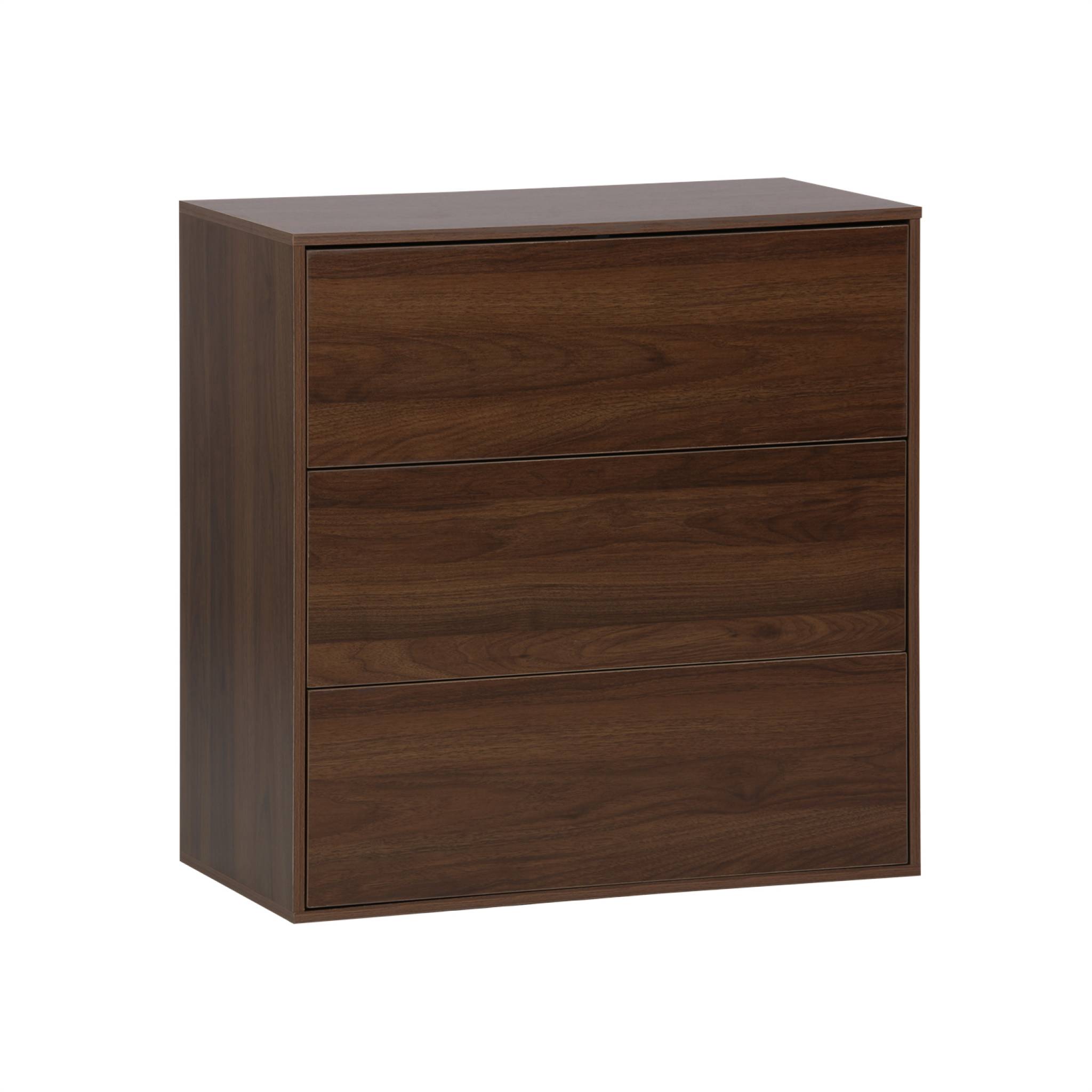 Sweeek - Chest Of Drawers, 3 Drawers, Walnut , 70x35x70 Cm - Kompo