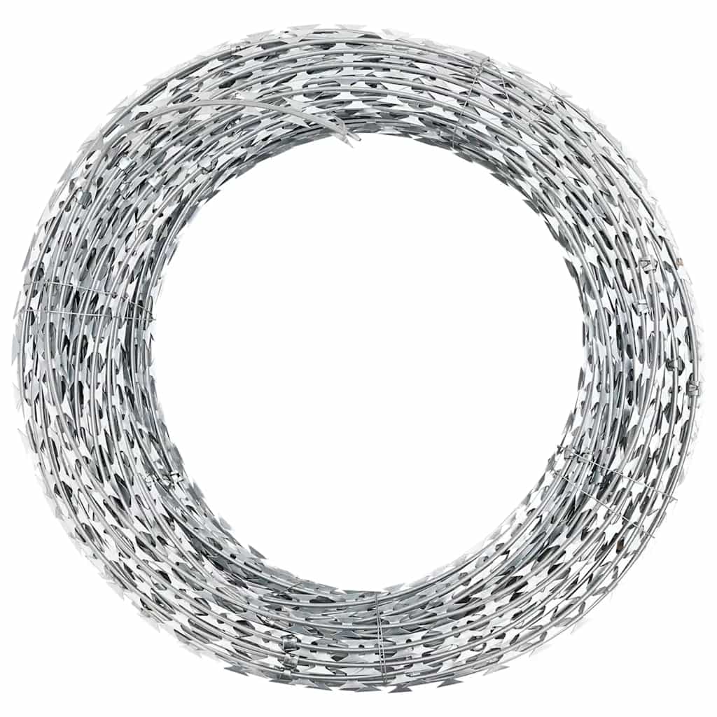 Bto-22 Clipped Concertina Razor Wire Galvanised Steel 100 M Vidaxl