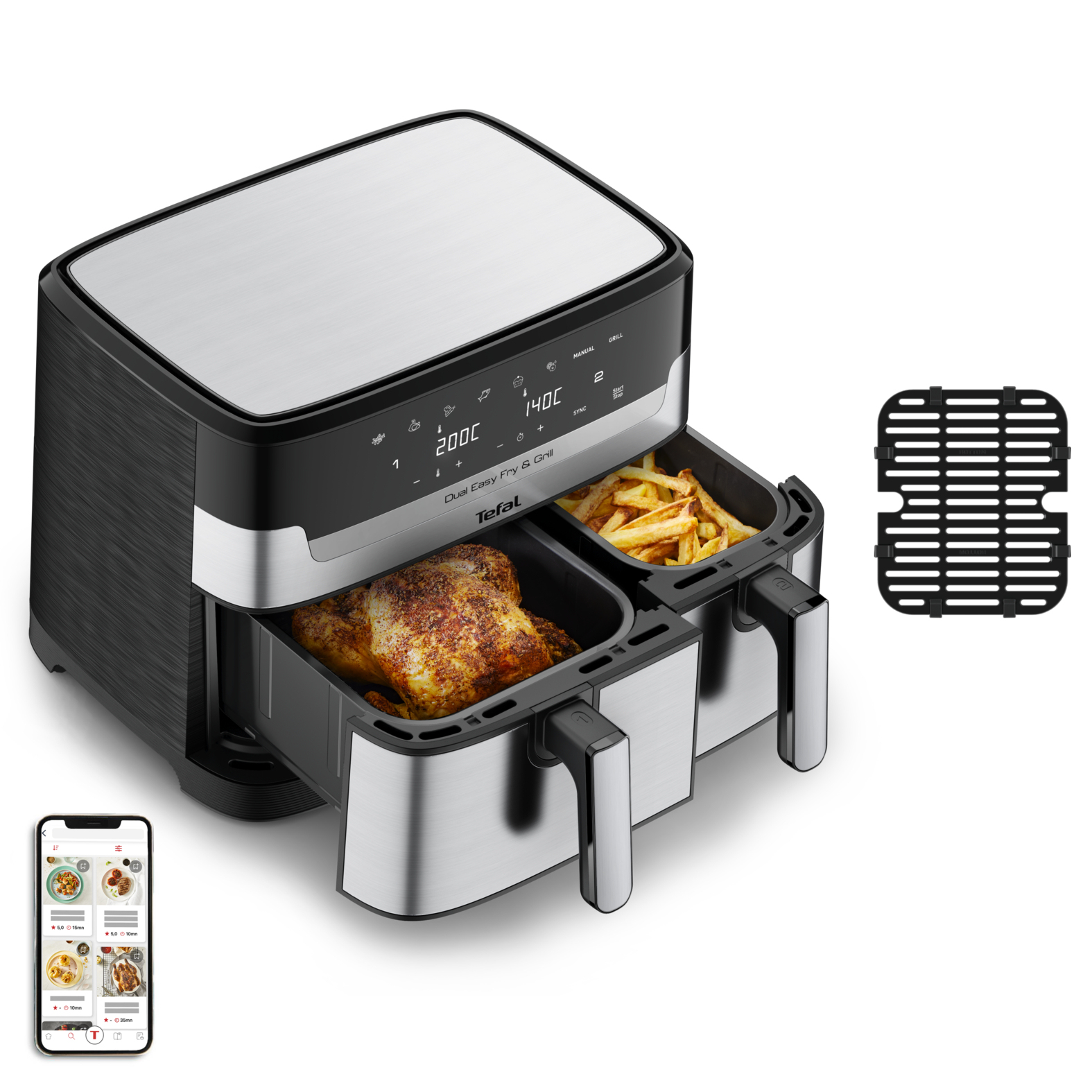 Tefal EY905D Dual Easy Fry&Grill