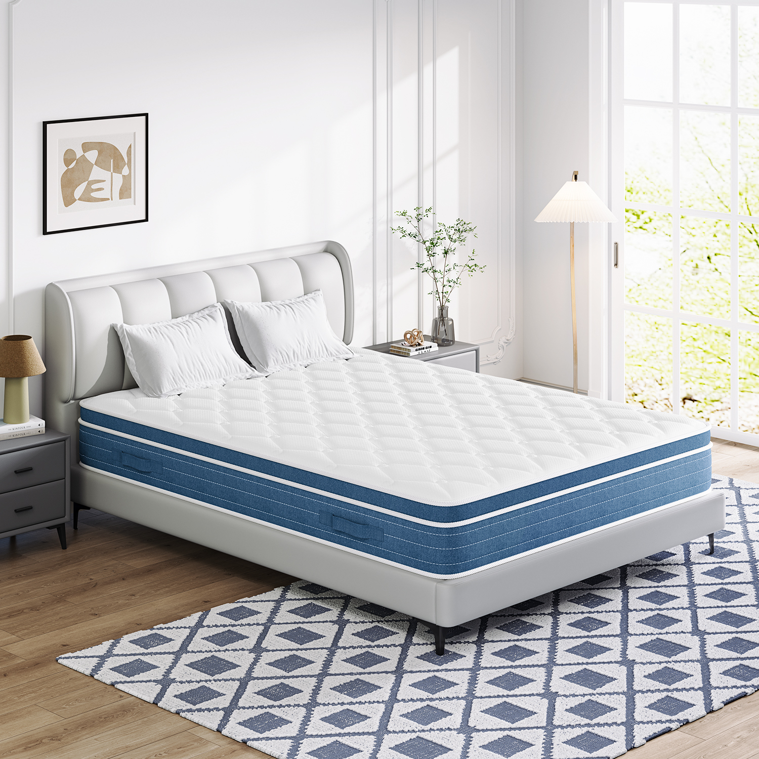 Matelas 90x200cm Epaisseur 27cm 1 Place Matelas De Lit D'Adulte Et