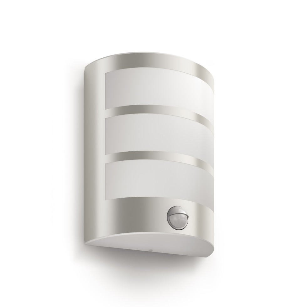 Grau Philips Python Wandleuchte Außen Mit Sensor - 3.8 W - Ultraefficient - Edelstahl - Bild 3