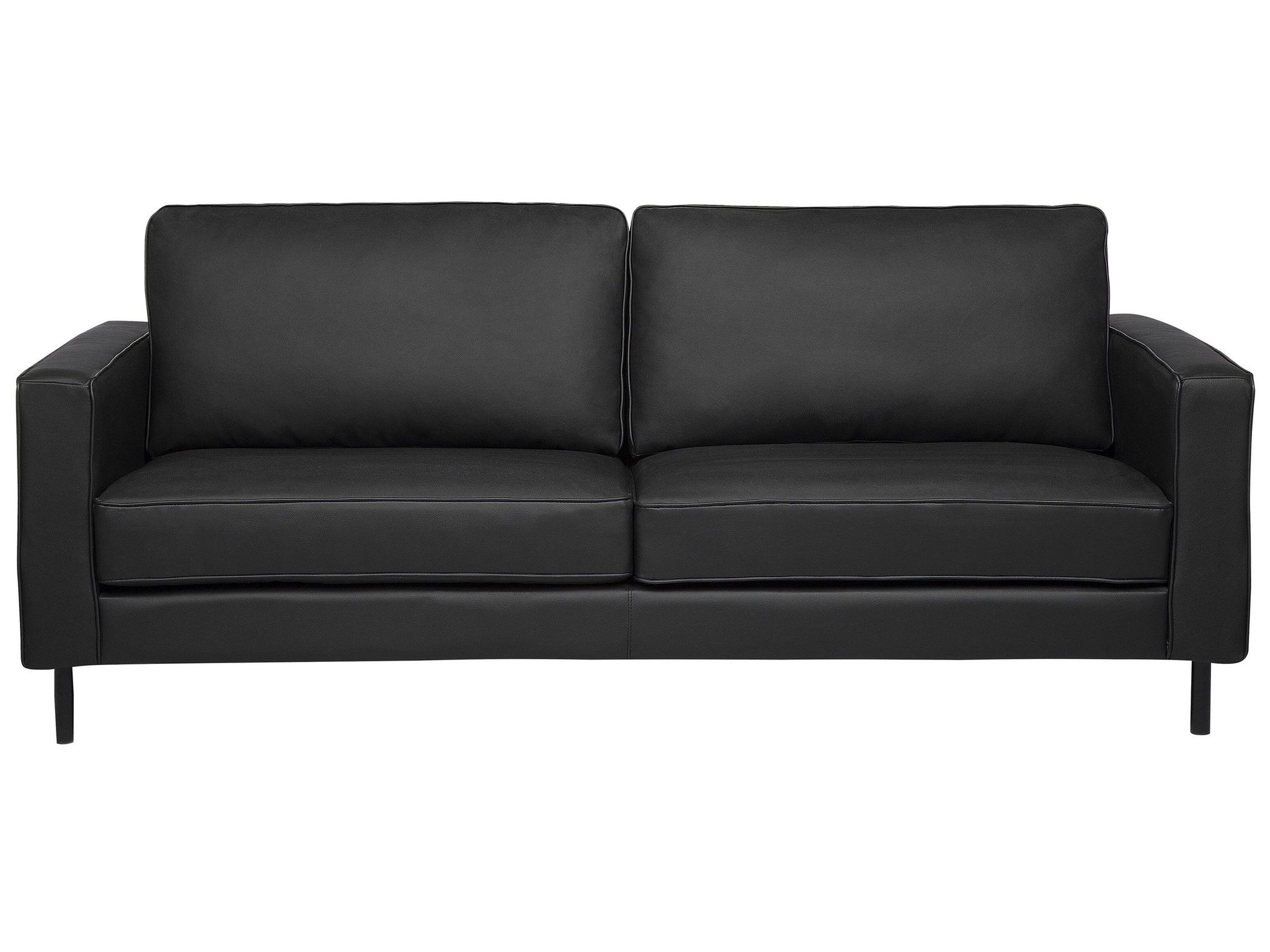 Beliani Sofa 3 Seater Savalen Leather Black