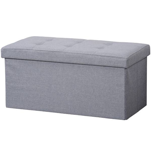 Kesper Grau Sitzbank Mit Stauraum, Faltbar, 76 X 38 Cm