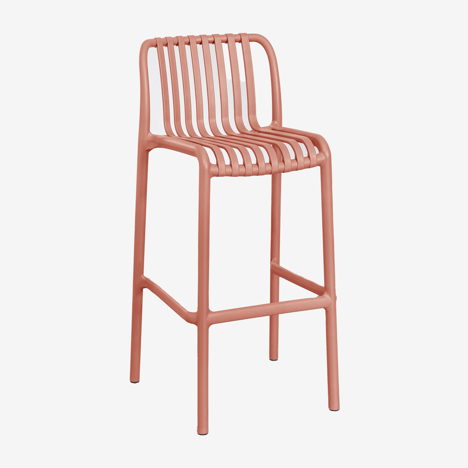 Tabouret Haut Empilable En Polypropylène Wendell Sklum Terracota ↑75 Cm
