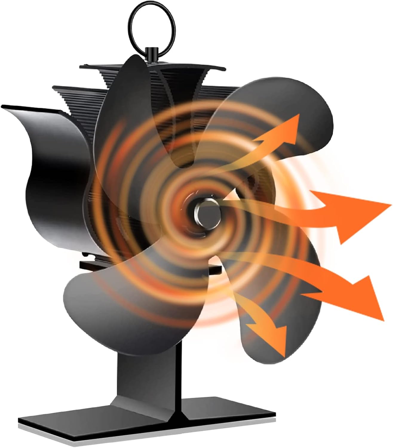 Ventilatore Per Stufa, A Trasmissione Termica, A 4 Pale, Per Caminetti/stufe A Legna/tronchi, Per La Circolazione Del Calore, Non Elettrico, Ecologico.