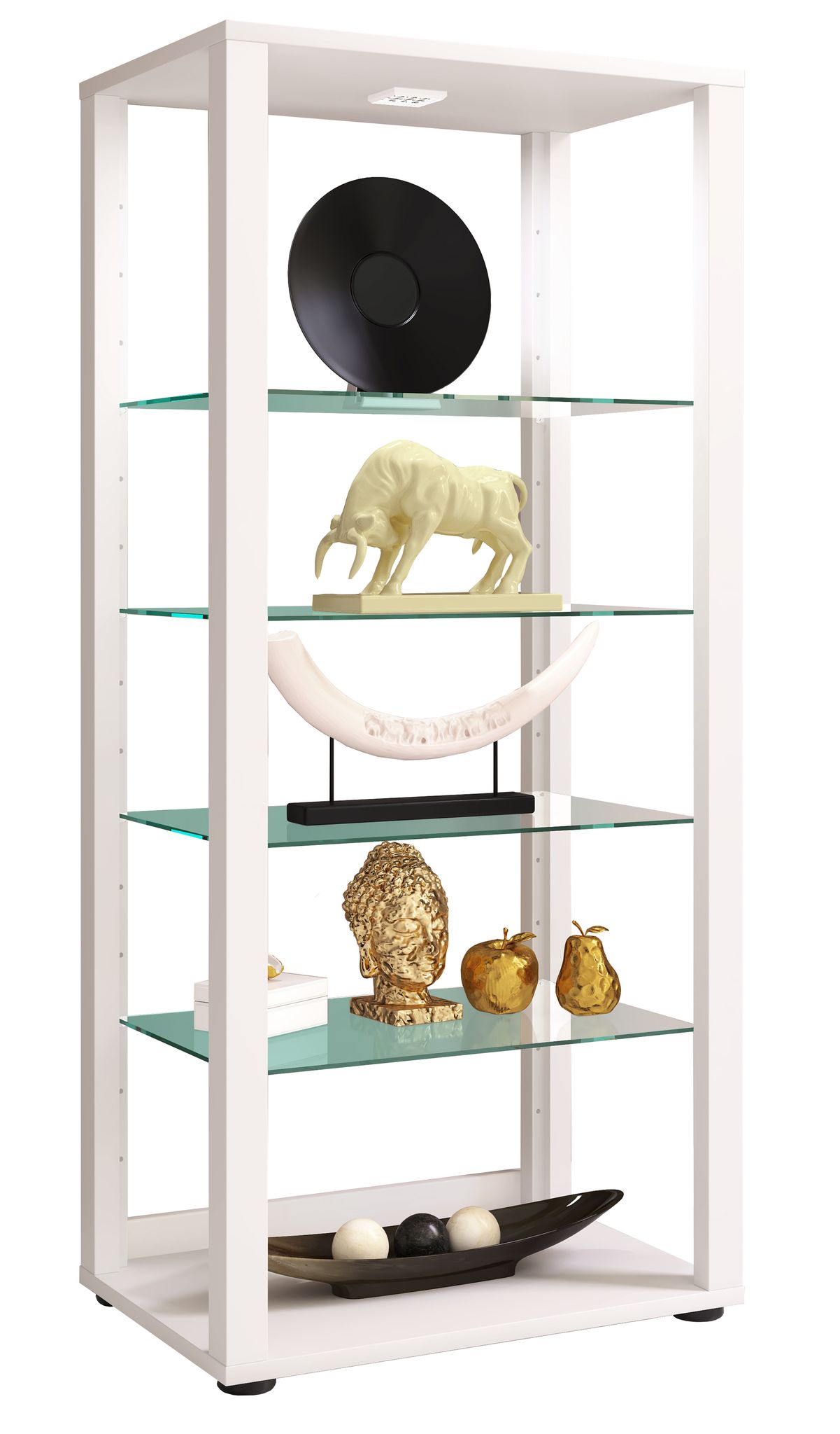 Vcm Weiß Standvitrine "Holz Glas Stand Vitrine Sammelvitrine Glasol Lv" 1 Stk. Tlg. von Baur - Image 7