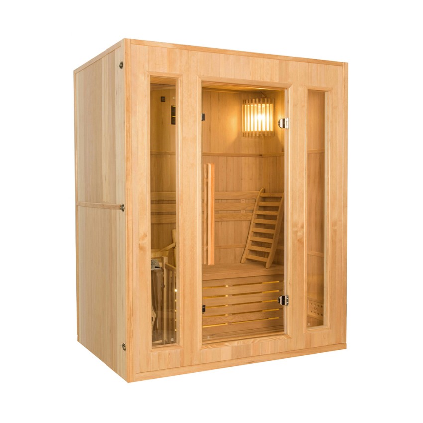 Sauna A Vapore 3 Posti Zen Con Stufa Harvia