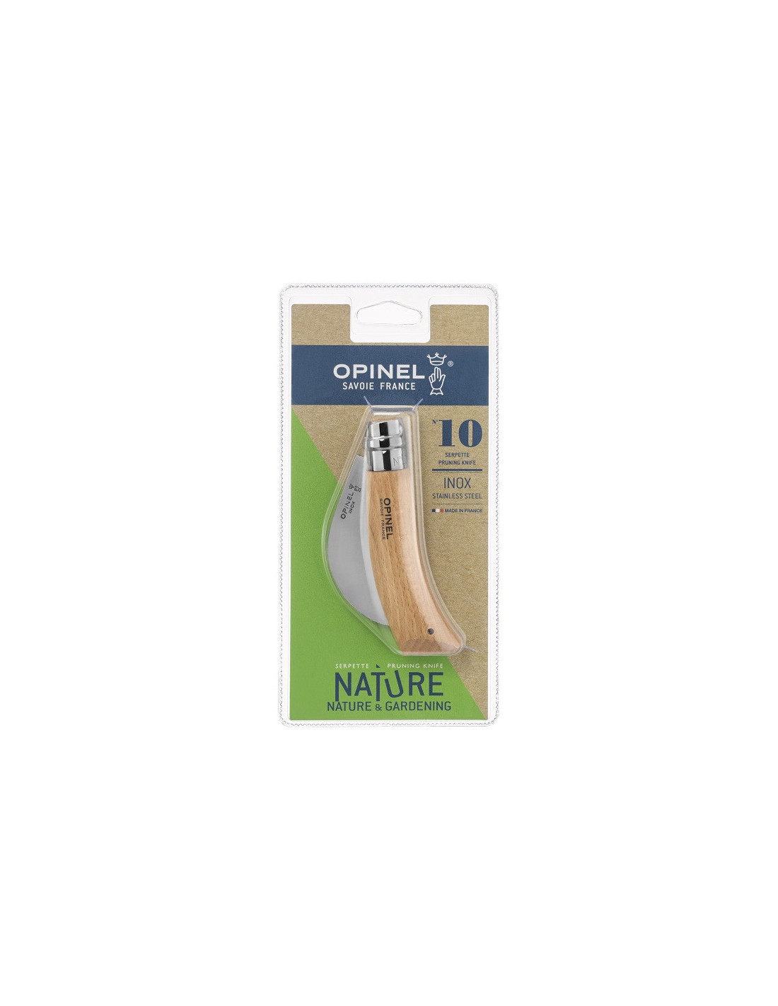 Opinel Braun No. 10 Gebogene Klinge Gartenwerkzeug