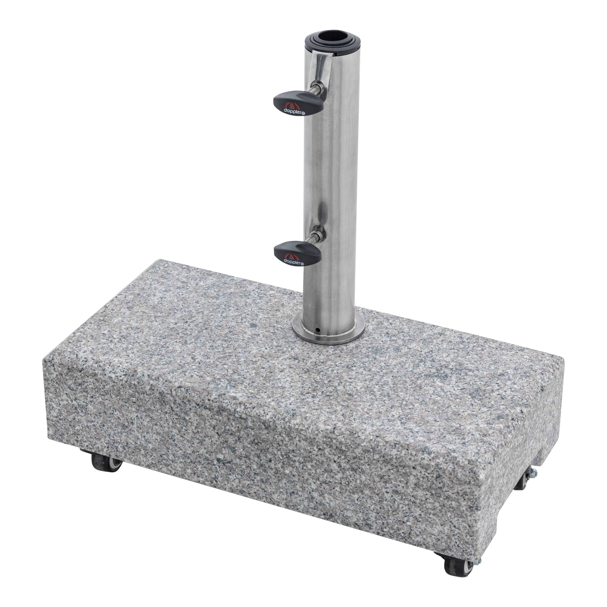 doppler Granitsockel ACTIVE Balkon mit Rollen, 25 kg, Hellgrau - Bild 6